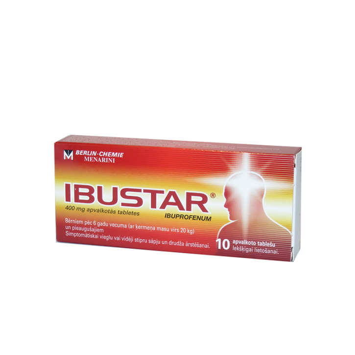 IBUSTAR 400mg apvalkotās tabletes N10 